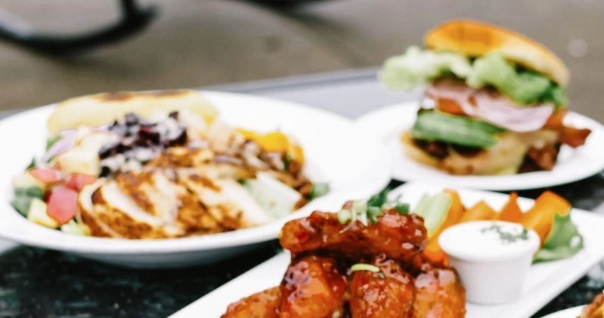 Burgers, wings and garlic fries from Legends Sports Bar and Grill